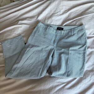 Talbots Navy and White Pinstripe Trousers